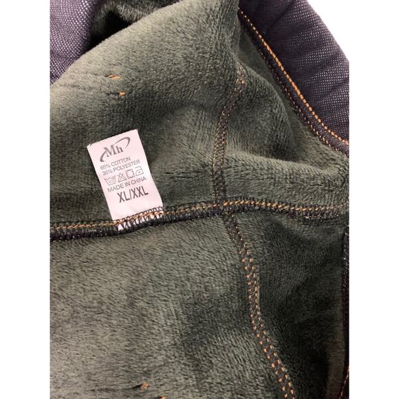 XL Ming Hui Women's New Fleece Lined Denim Look Leggings Jeggings - Picture 9 of 9